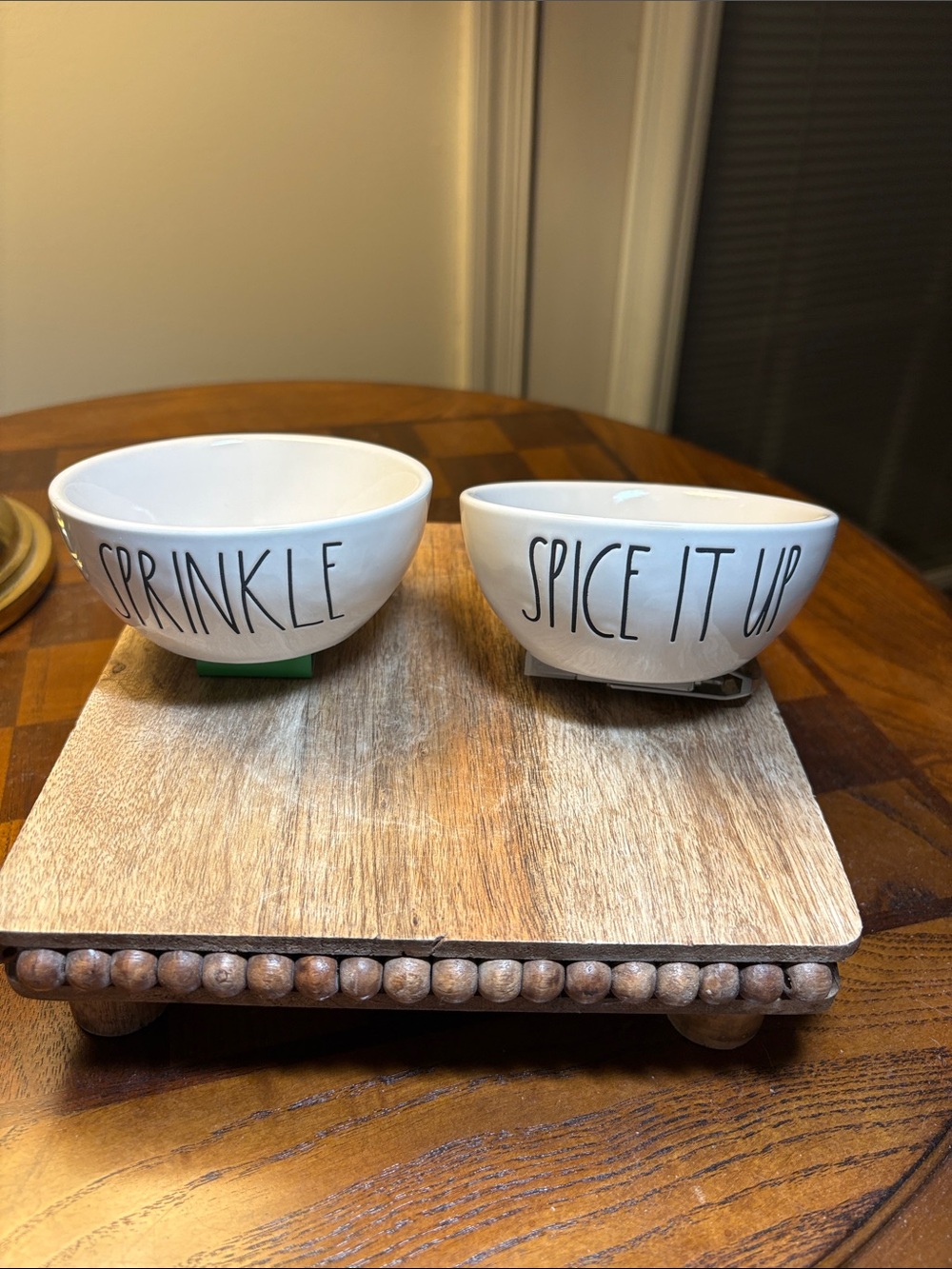 Rae Dunn White Ceramic 'Sprinkle' & 'Spice It Up' Bowls